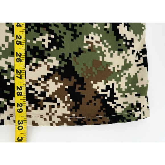 Dogg Supply by Snoop Dogg Men's L Short Sleeve Shirt Digi Camo Green Stretch - Picture 8 of 11